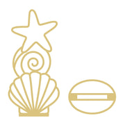 Sea Shells Free Standing Faux Stained Glass Laser Cut MDF Cutout Unfinished For DIY