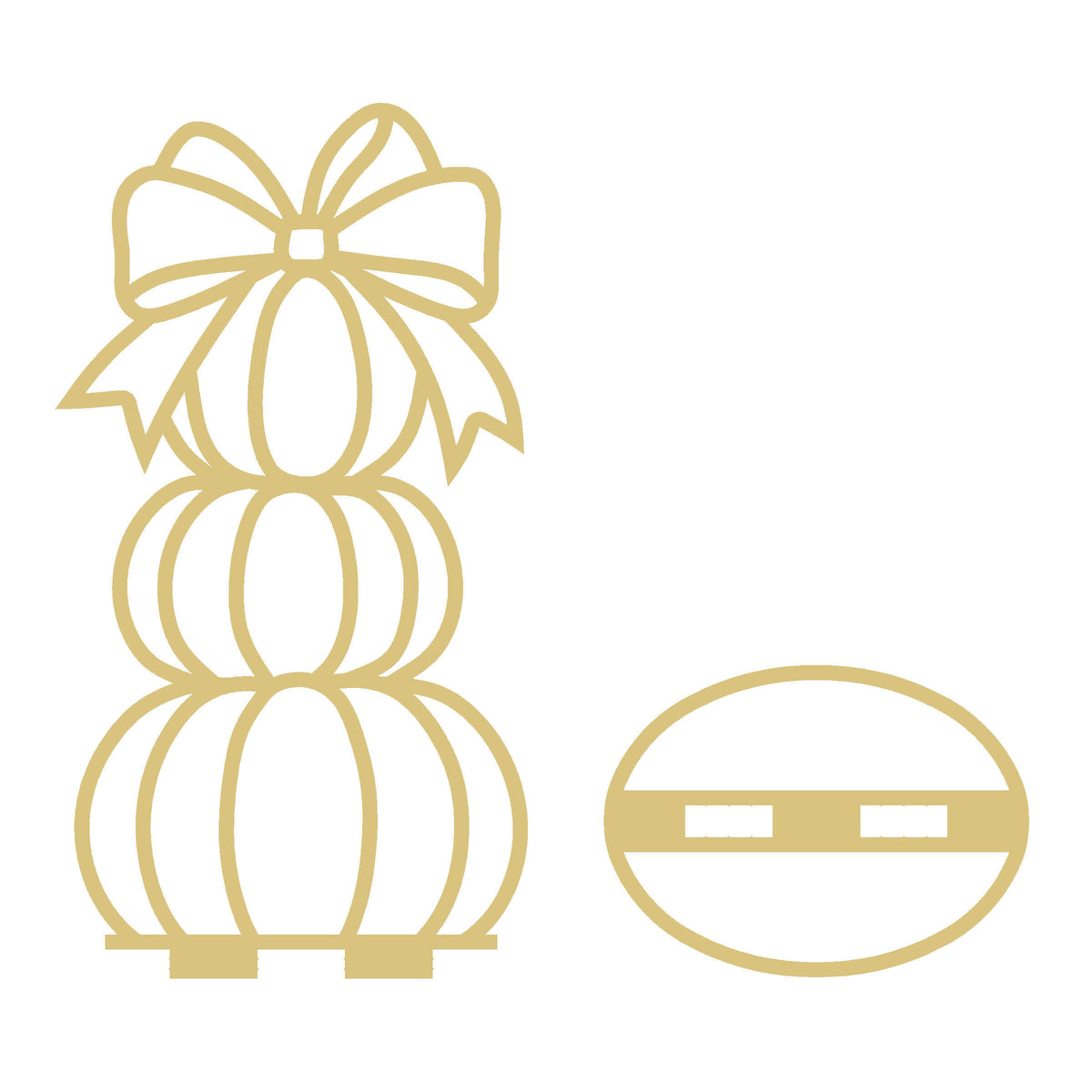 Pumpkins Free Standing Faux Stained Glass Laser Cut MDF Cutout Unfinished For DIY