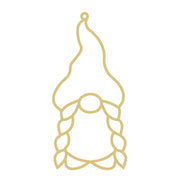 Faux Stained Glass Laser Cut MDF Cutout  Girl Gnome Braided Pigtails  - Unfinished For DIY