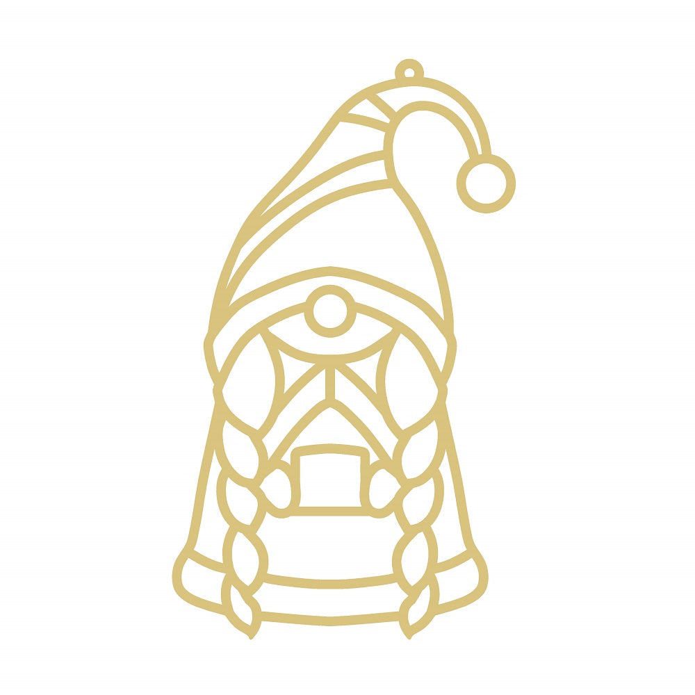 Gnome Unfinished Faux Stained-Glass Frame