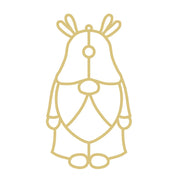 Faux Stained Glass Laser Cut Gnome MDF Cutout Gnome Silhouette - Unfinished For DIY