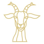 Faux Stained Glass Nanny Goat MDF Cutout Frame - Unfinished For DIY