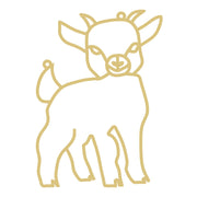 Faux Stained Glass Goat MDF Cutout Frame - Unfinished For DIY