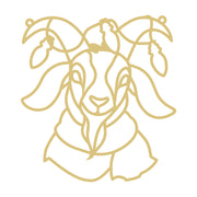 Christmas Goat l Faux Stained Glass Frame | MDF Cutout | Cozy DIY Paintable Craft | Resin & Crushed Glass Blank