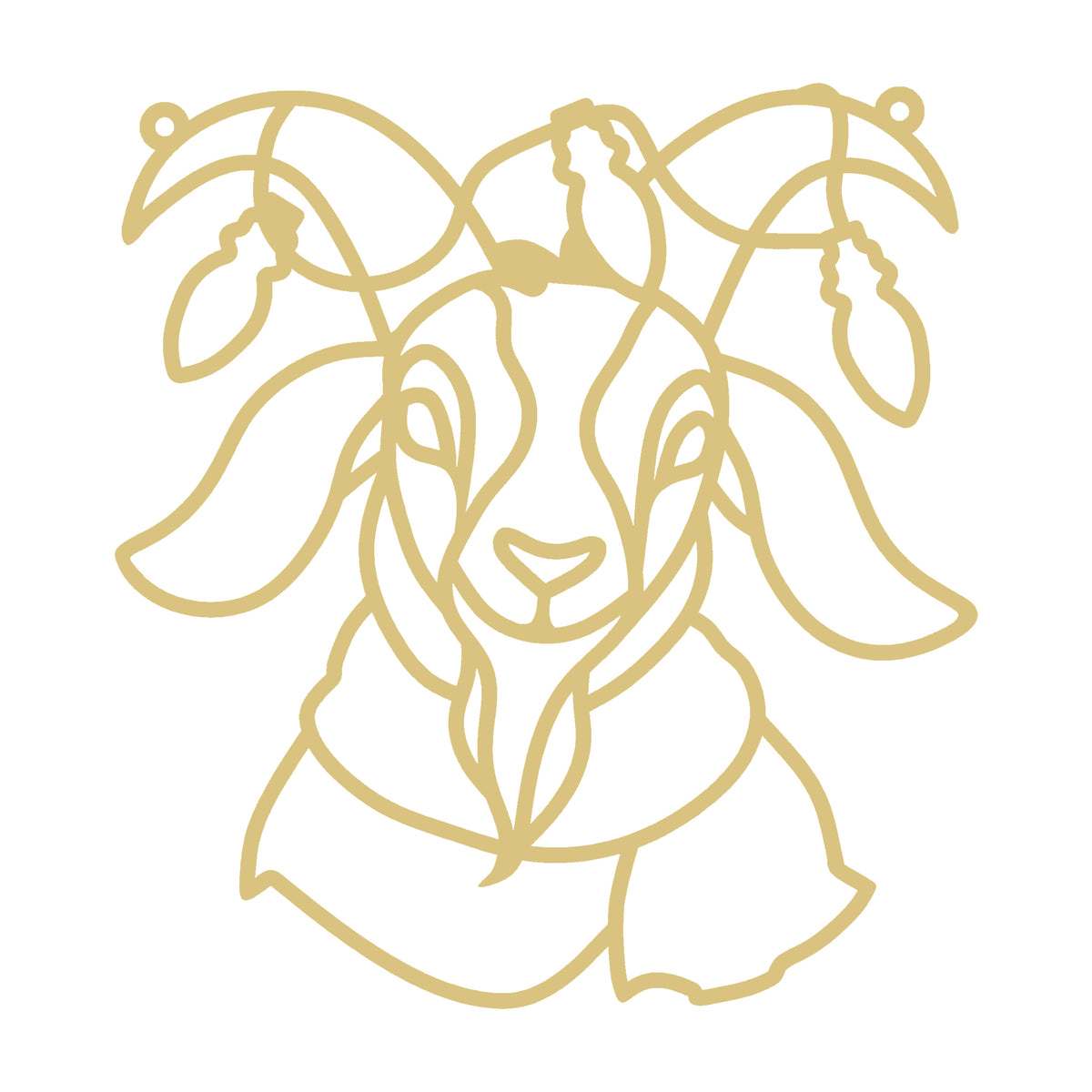 Christmas Goat l Faux Stained Glass Frame | MDF Cutout | Cozy DIY Paintable Craft | Resin & Crushed Glass Blank