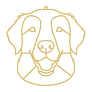 Faux Stained Glass Golden Retriever MDF Cutout Frame - Unfinished For DIY