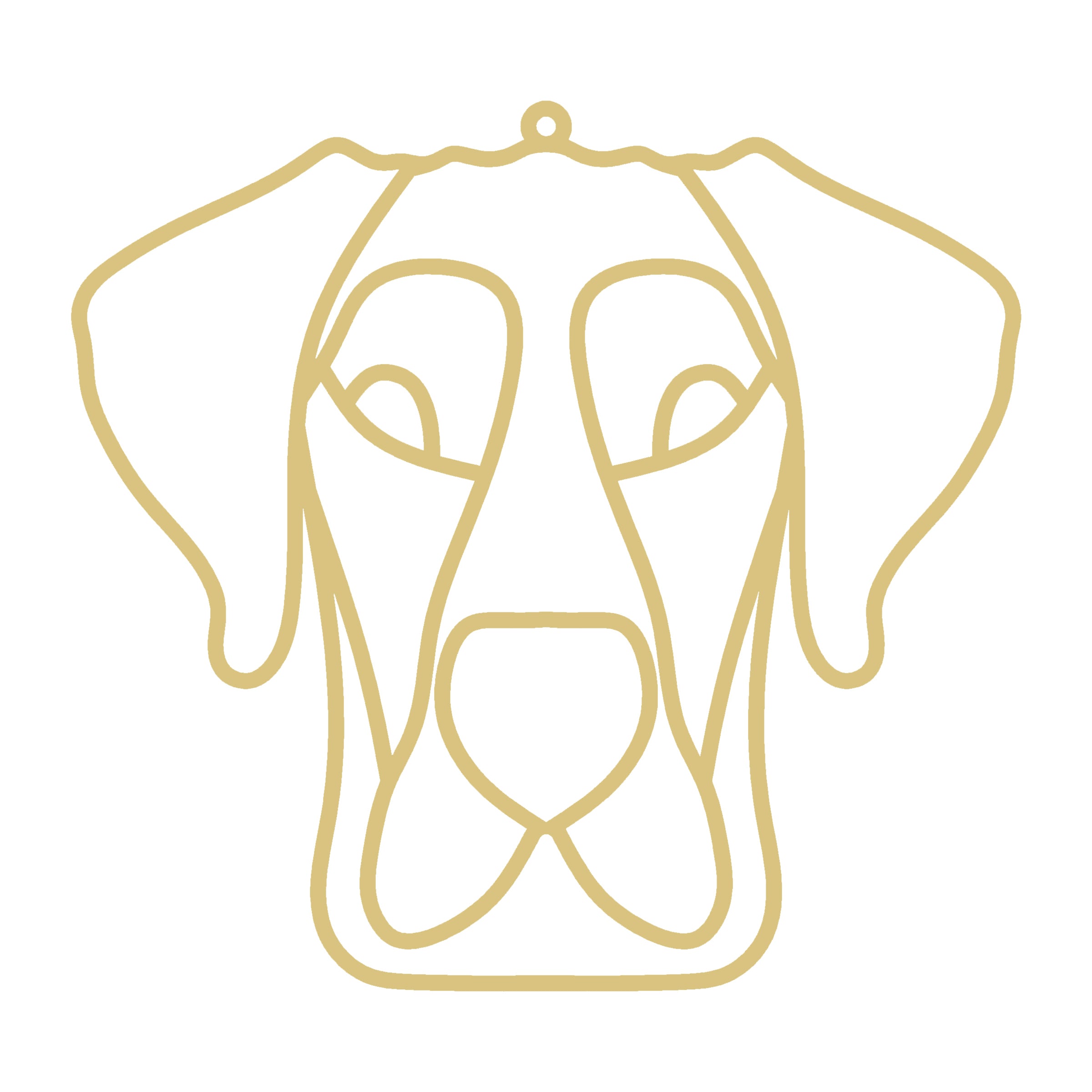 Faux Stained Glass Great Dane MDF Cutout Frame - Unfinished For DIY