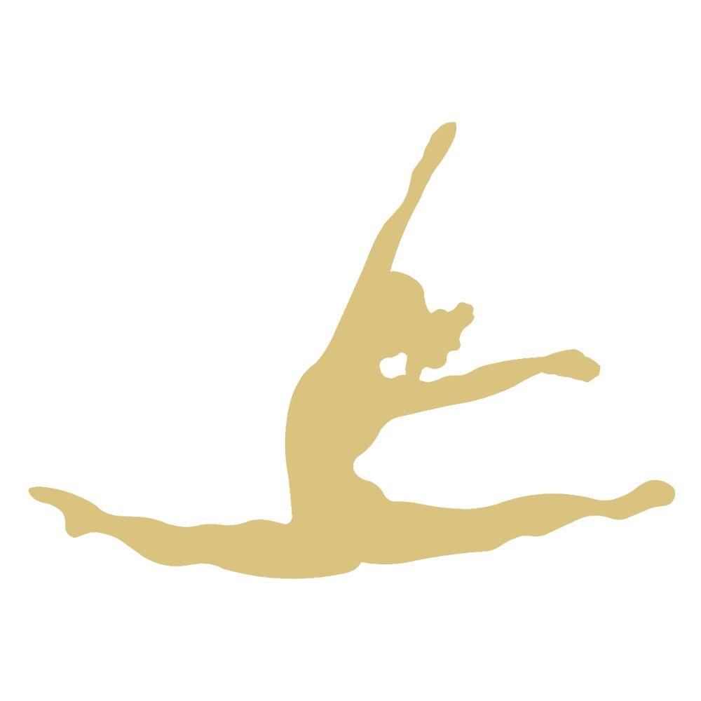 Basic Shape Gymnast MDF Cutout Silhouette - Unfinished For DIY