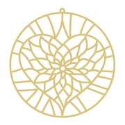 Faux Stained Glass Laser Cut Round MDF Cutout Heart Pattern - Unfinished For DIY