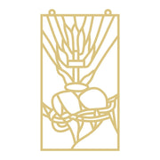 Faux Stained Glass Laser Cut MDF Cutout Heart With Thorns - Unfinished For DIY