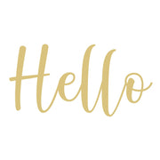 Basic Shape Script MDF Cutout Hello - Unfinished For DIY