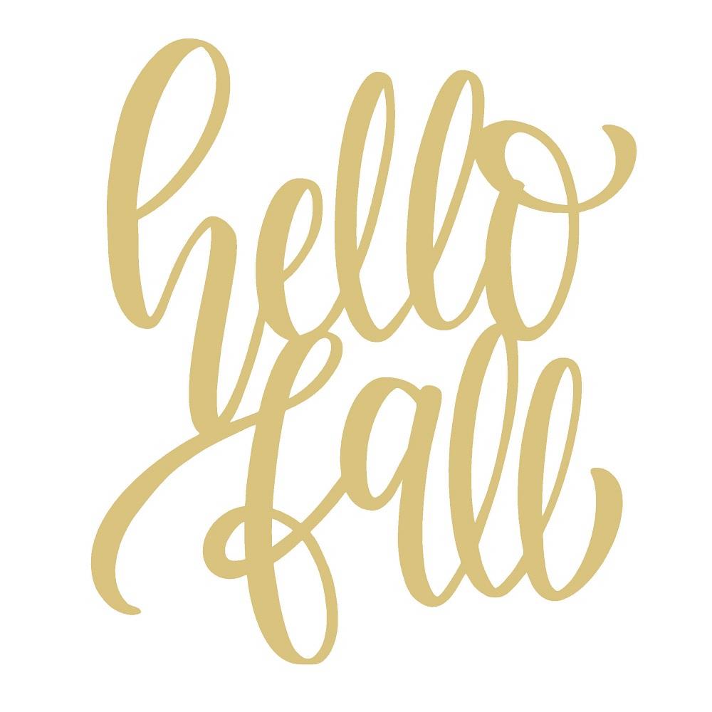 Basic Shape Word MDF Cutout Hello Fall - Unfinished For DIY