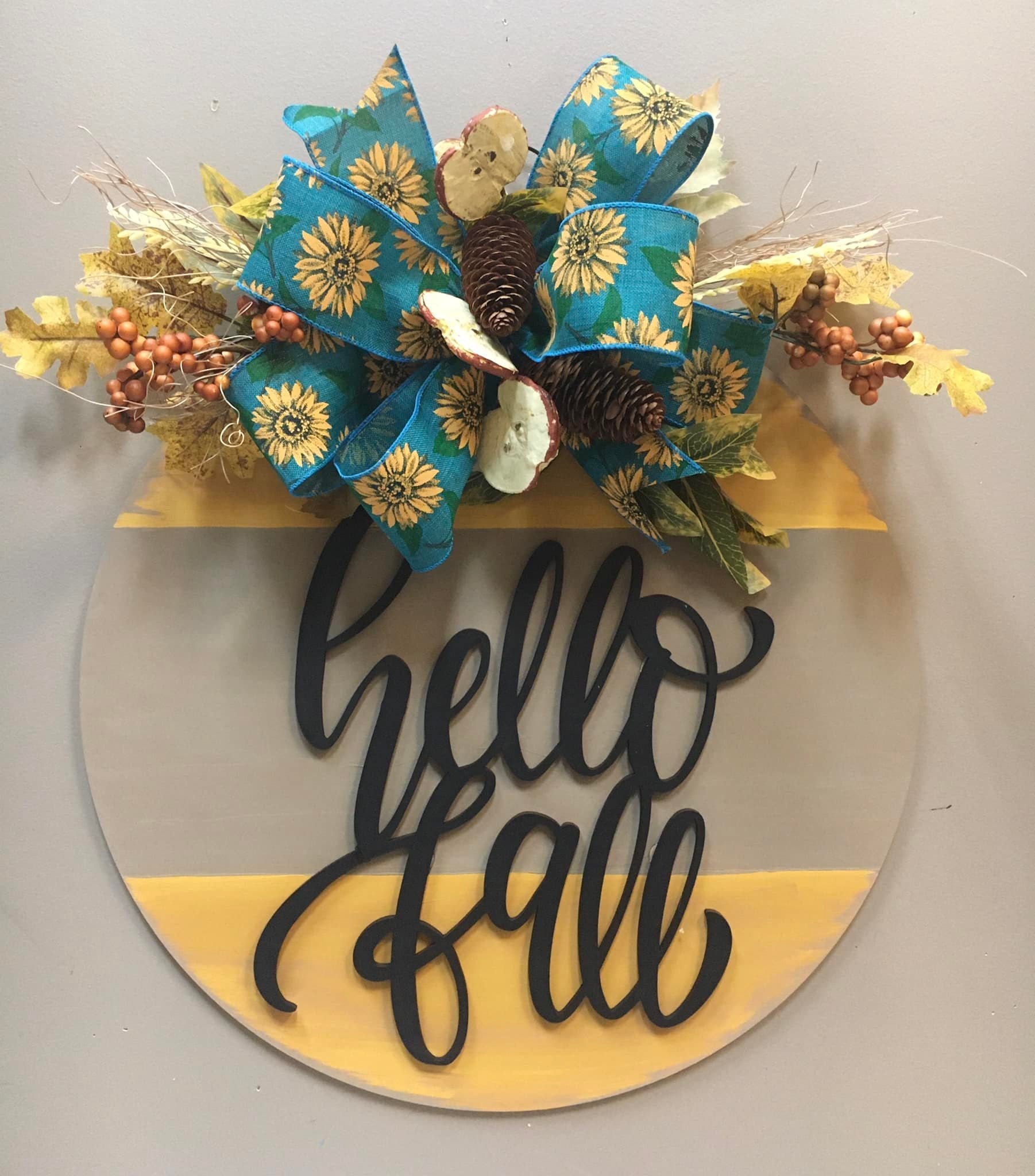 Basic Shape Word MDF Cutout Hello Fall - Unfinished For DIY