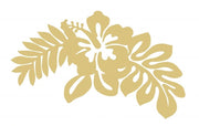 Basic Shape Hibiscus MDF Cutout Floral Silhouette Style 3 - Unfinished For DIY
