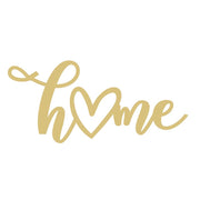 Basic Shape Word MDF Cutout Home With Heart Style 7 - Unfinished For DIY