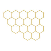 Basic Shape Honeycomb MDF Cutout Hexagon Pattern - Unfinished For DIY