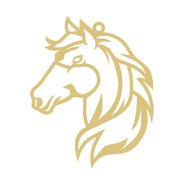 Faux Stained Glass Laser Cut MDF Cutout Horse Head Equine Silhouette - Unfinished For DIY