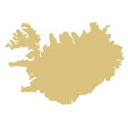 Basic Shape Iceland MDF Cutout Map Silhouette - Unfinished For DIY