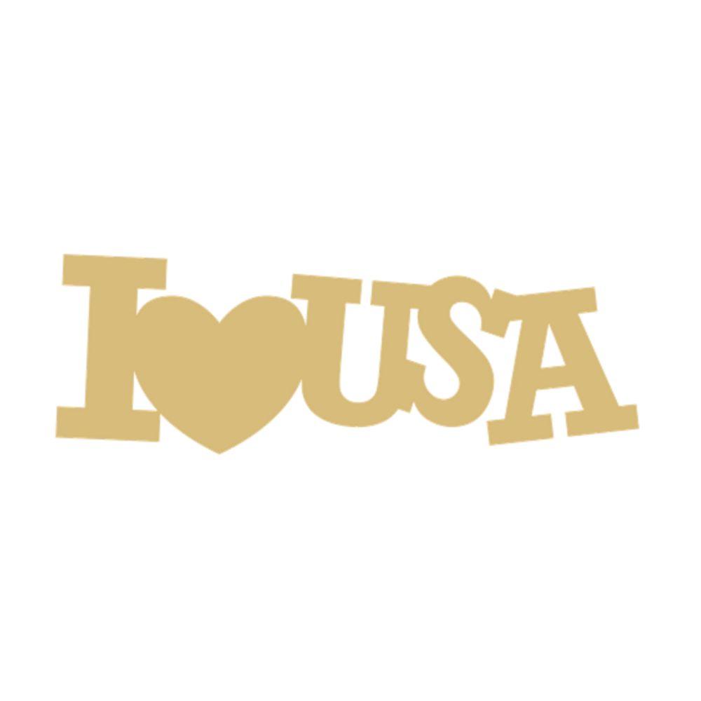 Basic Shape Heart MDF Cutout I Heart USA - Unfinished For DIY
