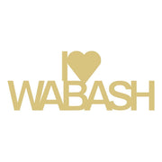Basic Shape Heart MDF Cutout I Heart Wabash - Unfinished For DIY