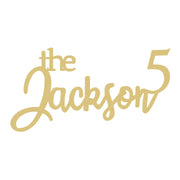 Basic Shape Typography MDF Cutout The Jackson 5 - Unfinished For DIY