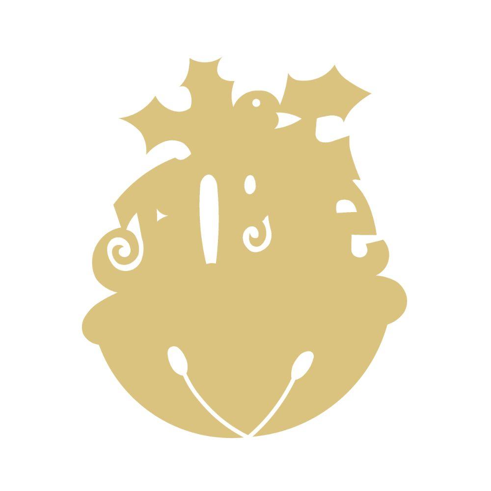 Basic Shape Bell MDF Cutout Jingle Bell Silhouette - Unfinished For DIY
