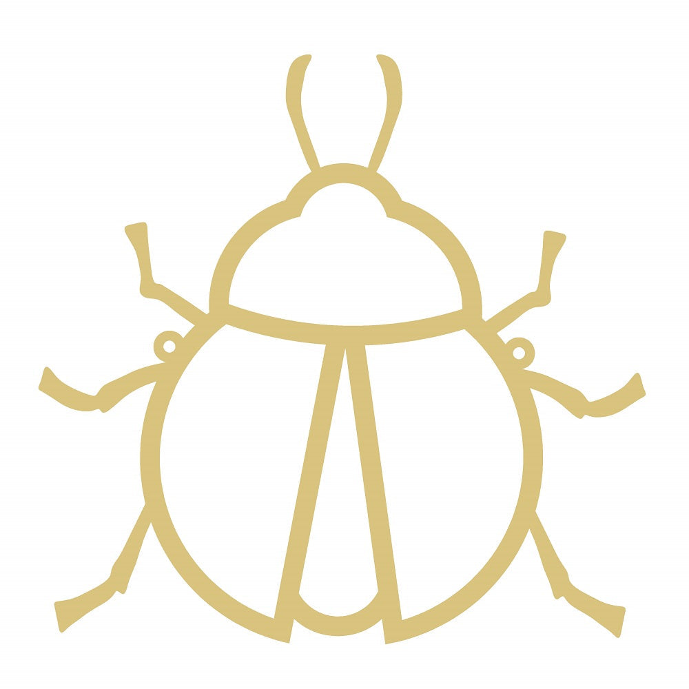 Faux Stained Glass Laser Cut Round MDF Cutout Lady Bug Silhouette - Unfinished For DIY