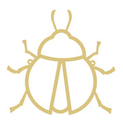 Faux Stained Glass Laser Cut Round MDF Cutout Lady Bug Silhouette - Unfinished For DIY