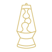 Lava Lamp Faux Stained Glass MDF Cutout Frame - Unfinished For DIY