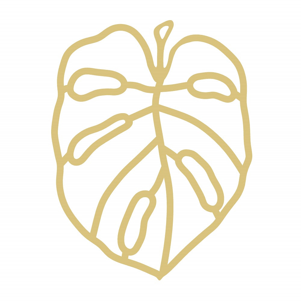 Laser Cut Leaf Unfinished Wood Cutout Style 3 Art 1