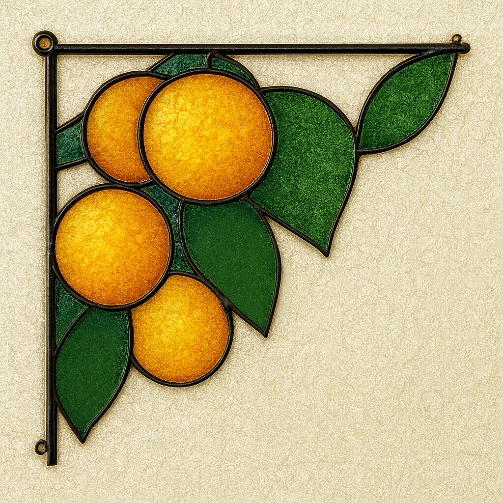 Lemons Laser-Cut Faux Stained-Glass Frame Unfinished MDF Wood– Open Frame Craft Blank for Resin, Crushed Glass & Mixed Media Art | Made in the USA by Diverse Woodworking