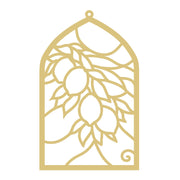 Faux Stained Glass Lemons MDF Cutout Frame - Unfinished For DIY
