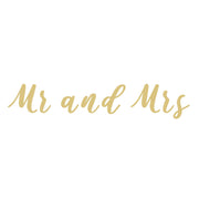 Basic Shape Word Art MDF Cutout Mr And Mrs - Unfinished For DIY