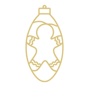 Gingerbread Lightbulb  l Faux Stained Glass Frame | MDF Cutout | Cozy DIY Paintable Craft | Resin & Crushed Glass Blank