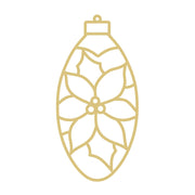 Poinsettia  Lightbulb  l Faux Stained Glass Frame | MDF Cutout | Cozy DIY Paintable Craft | Resin & Crushed Glass Blank