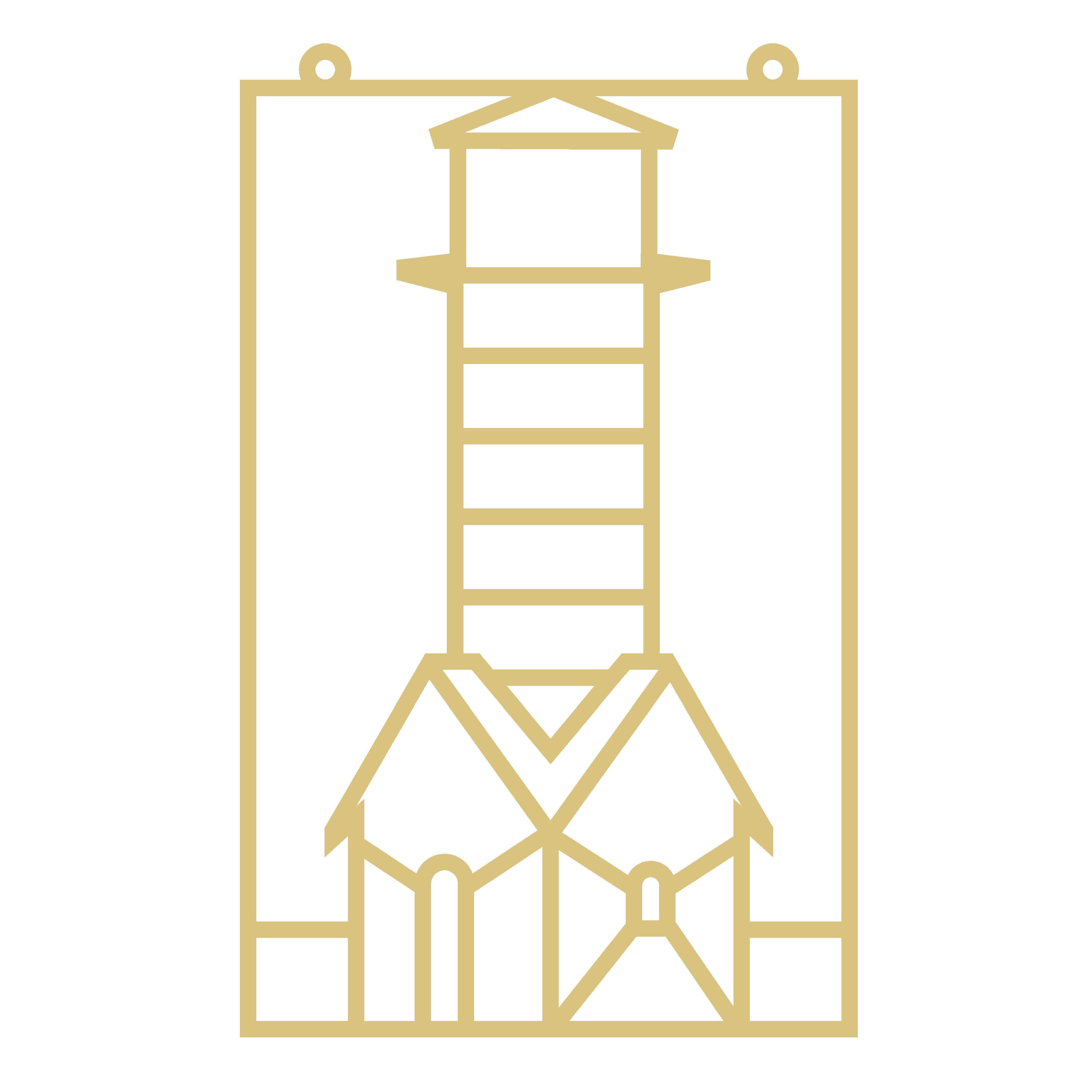 LASER CUT Lighthouse UNFINISHED WOOD CUTOUT STYLE 7-A1