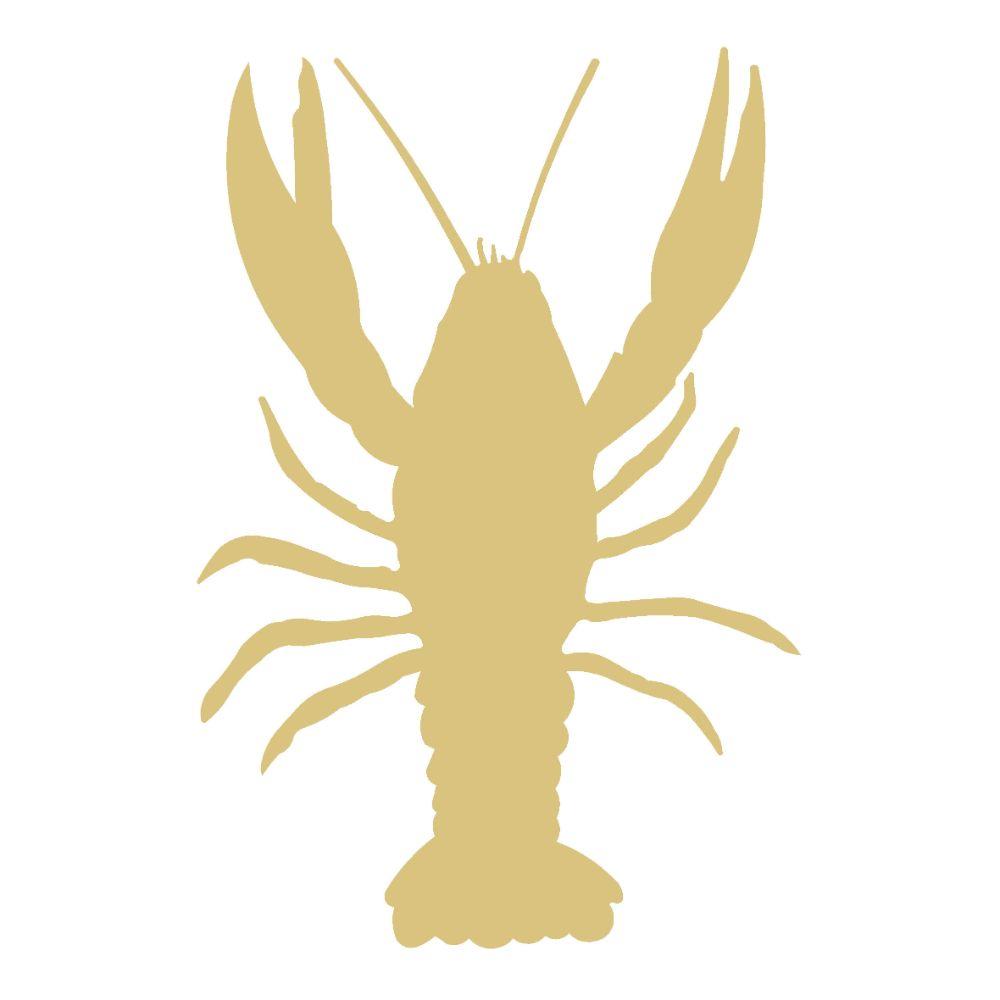 Basic Shape Lobster MDF Cutout Silhouette - Unfinished For DIY