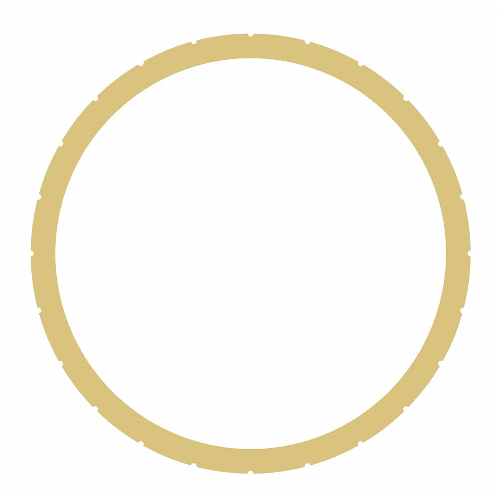Basic Shape Round MDF Cutout Ring With Notches - Unfinished For DIY