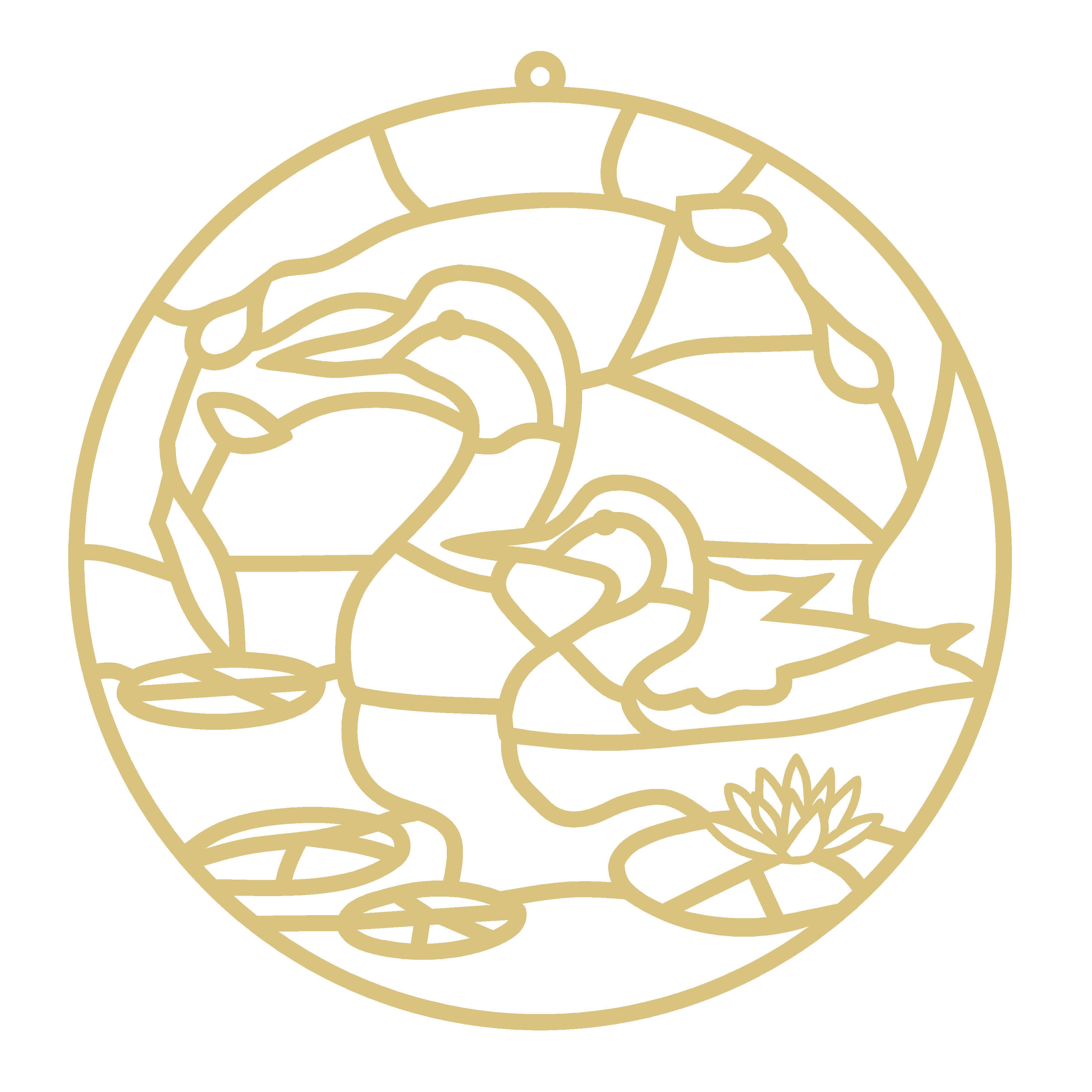 LASER CUT LOON UNFINISHED WOOD CUTOUT STYLE 2-A1