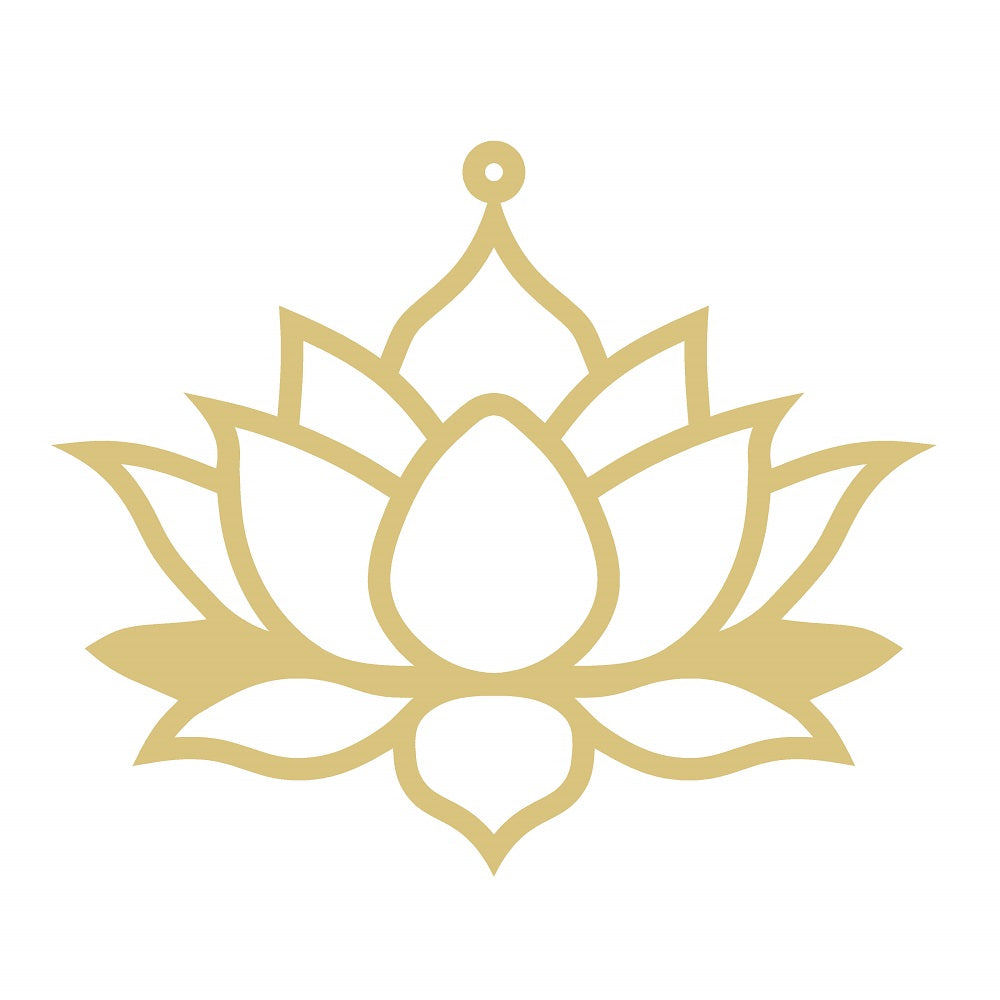 LASER CUT LOTUSFLOWER UNFINISHED WOOD CUTOUT STYLE 1-A1