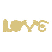 Basic Shape Love Firefighter MDF Cutout - Unfinished For DIY