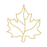Faux Stained Glass Laser Cut Maple Leaf MDF Cutout Silhouette - Unfinished For DIY