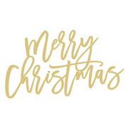 Basic Shape Script MDF Cutout Merry Christmas - Unfinished For DIY