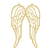 Faux Stained Michael Wings Glass MDF Cutout Frame - Unfinished For DIY