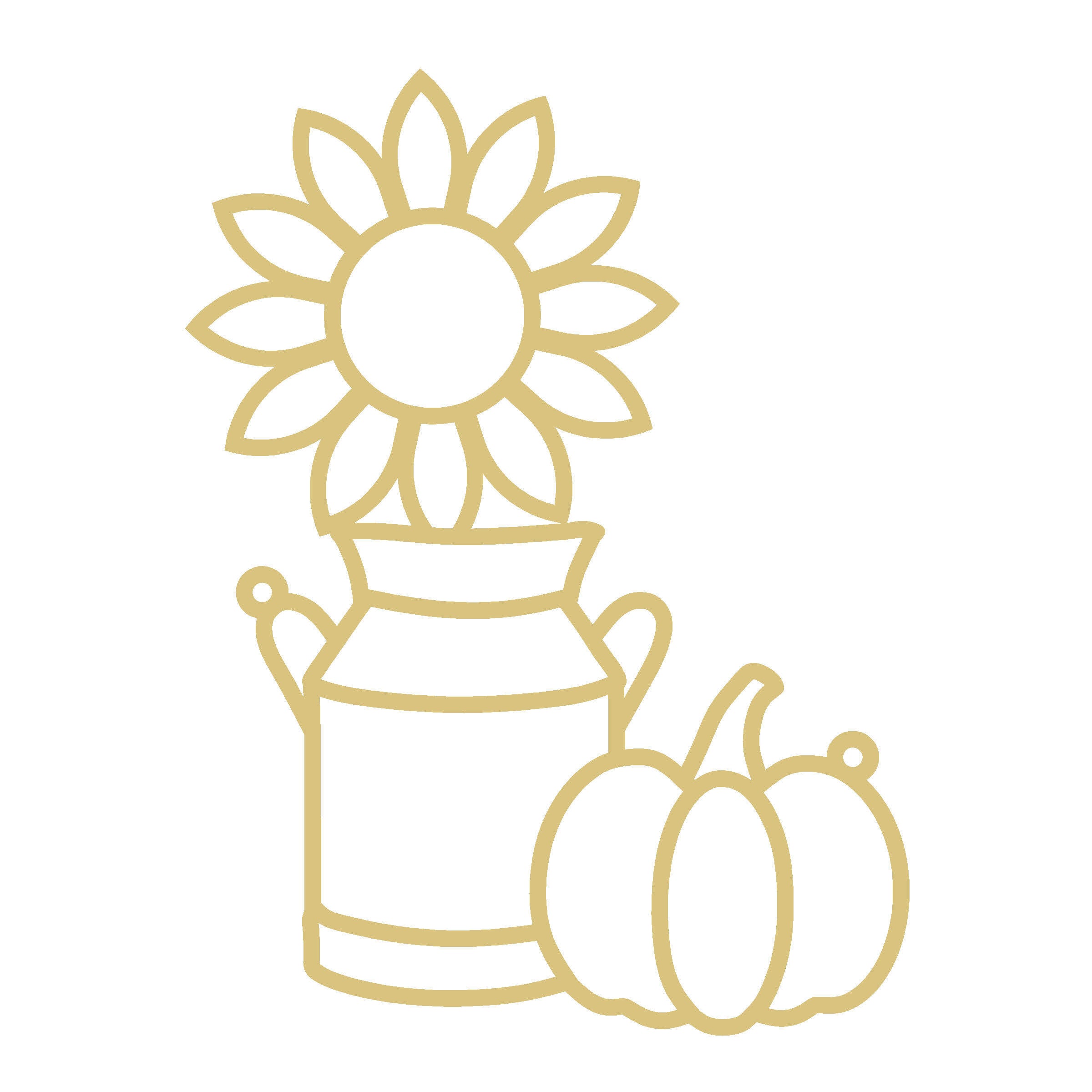 Faux Sunflower in Milk Can Frame | MDF Cutout | Cozy DIY Paintable Craft | Resin & Crushed Glass Blank