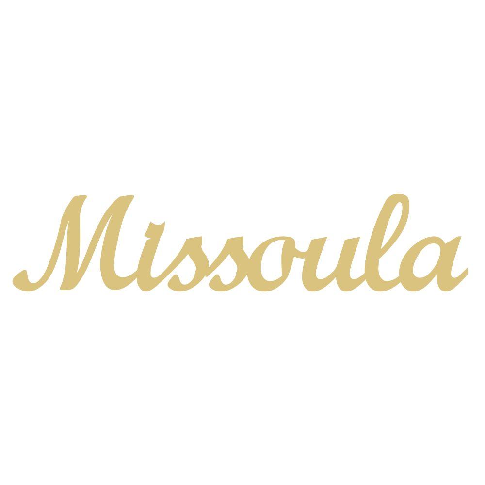 Basic Shape Script MDF Cutout Missoula - Unfinished For DIY