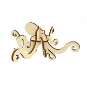 Basic Shape Octopus MDF Cutout Swirled Tentacles - Unfinished For DIY