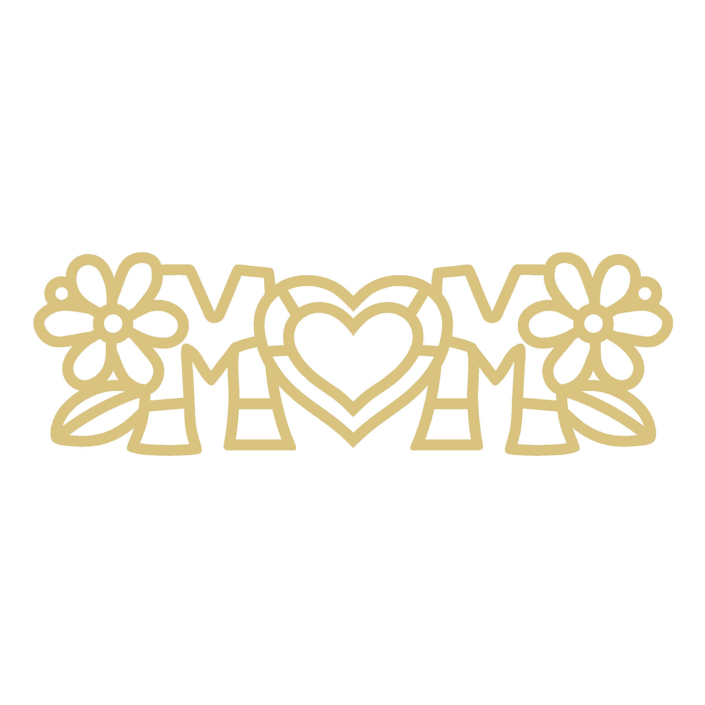 Mom Faux Stained Glass MDF Cutout Frame - Unfinished For DIY