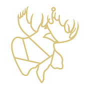 Faux Stained Glass Laser Cut MDF Cutout Moose Head Geometric - Unfinished For DIY