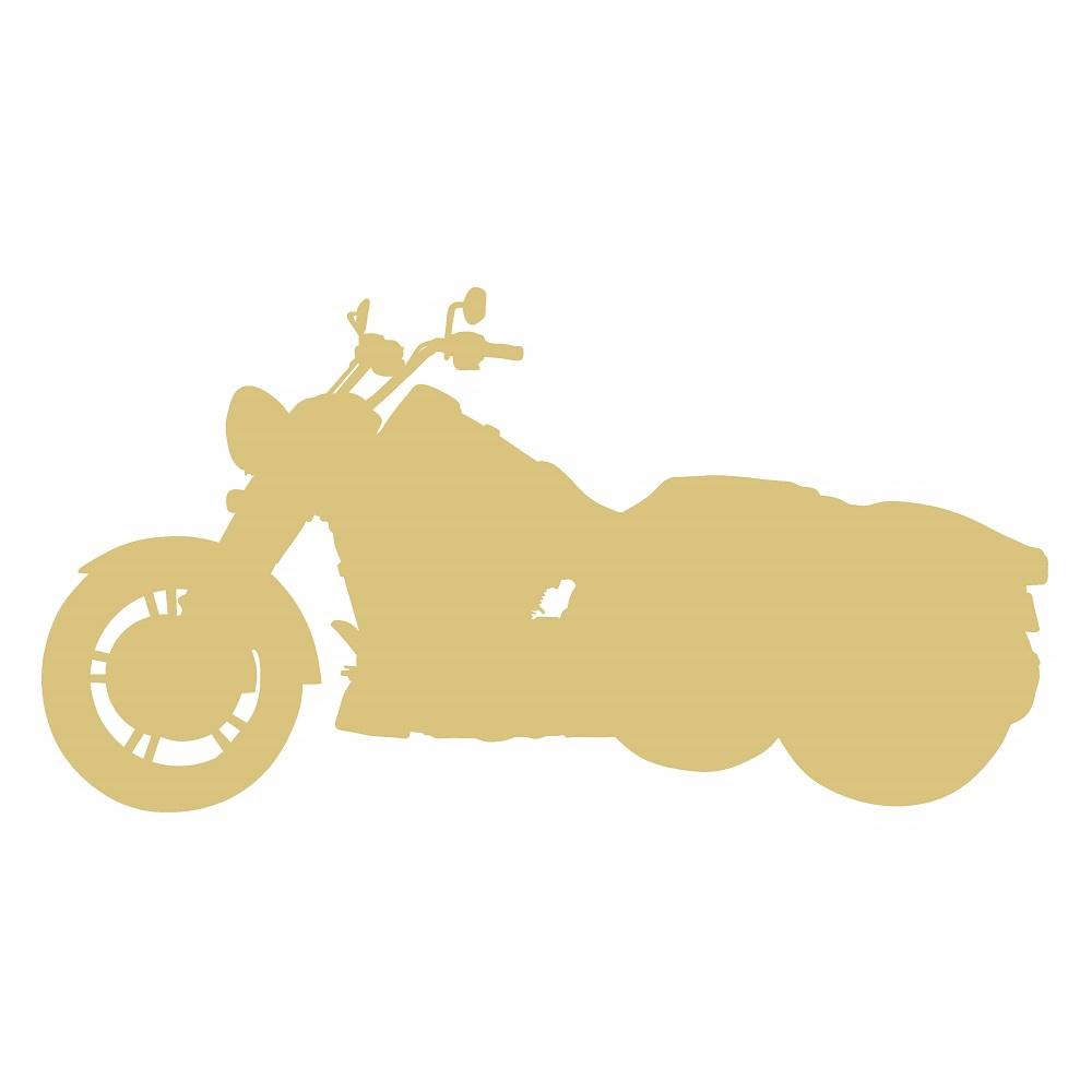 Basic Shape Motorcycle MDF Cutout Cruiser Silhouette Style 10 - Unfinished For DIY